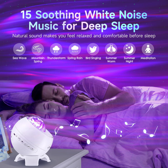 Star Projector Northern Lights Projector,White Noise&Bluetooth Star Projector Galaxy Light,15 Colors Moon Star Lights for Ceiling Projector,Remote Galaxy Projector Moon Light,Christmas s