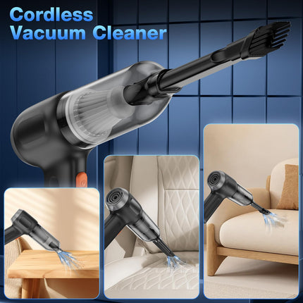 Mini Vacuum Cleaner For Car, 3 In1 Wireless Handheld Car Vacuum Rechargeable 8000Pa High Power, Keyboard Vacuum & Air Blower & Hand Pump For Home & Office, Inflate Swimring