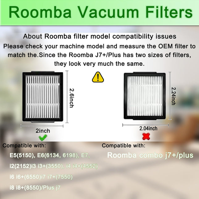 26 Pack Parts For Irobot Roomba J77150 I33150 I3+3550 I4 I6 I6+6550 I77150 I7+7550 I8 I8+ Robot Vacuum Accessories,2 Sets Roller Brushes,8 Filters,8 Side Brushes,8 Dust Bags