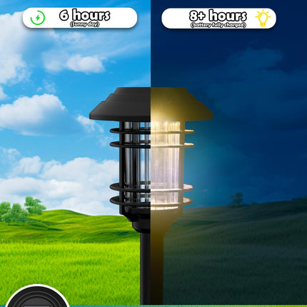 Solar Lights Outdoor Waterproof, 8 Pack LED Solar Garden Lights for Yard, Patio, Walkway, Landscape, Planter