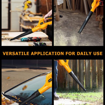 WORKSITE Leaf Blower, 20V Cordless Leaf Blower, 140 MPH 155 CFM Battery Powered Leaf Blower with 2.0Ah Battery & Fast Charger