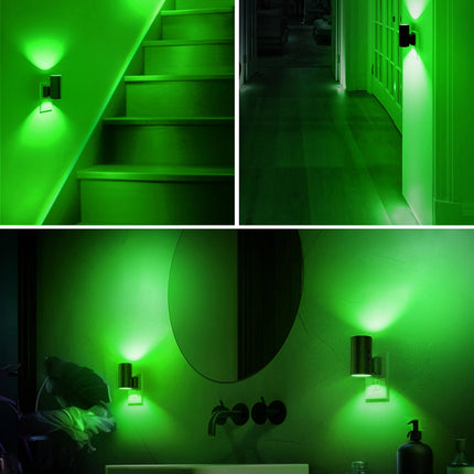 L LOHAS LED Night Light, Christmas Night Light, Night Lights Plug into Wall, Green Night Light with Light Sensor, Dimmable Night Lights Decorative for Holiday, Home Decor, Party Decor, 2 Pack
