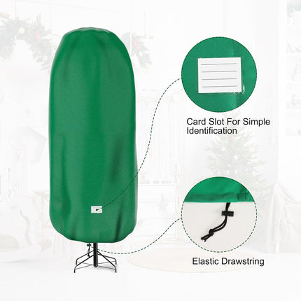 Upright Christmas Tree Storage Cover,Tear Resistant Adjustable 4FT Christmas Tree Storage Bag for Artificial Tree Standing with Ornaments,Fabrics Xmas Tree Cover, Dustproof (Green)