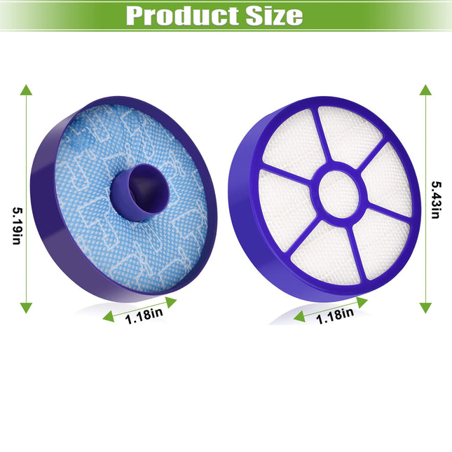 For Dyson Dc33 Animal, Dc33 All Floor Bundle Filter Kit, 1 Dc33 Washable Dust Cup Primary Filter, 1 Dc 33 Post Motor Hepa Exhaust Filter, For 91956302 92161601