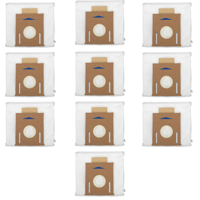 10 Pack T8 Bags Fit For Ecovacs Deebot Ozmo T8 Aivi T8 Max And T8 Seriesn8 Pro Plus N8 Pron10 Plus Robot Vacuum, Fit For Yeedi Vacuum