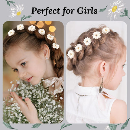 10pcs Fabric Flower Hair Clips Set Solid Color Rhinestone Center Party & Daily Wear ÃƒÂ¢Ã¢â€šÂ¬Ã¢â‚¬Å“ White Chinese Style Bridal Headwear
