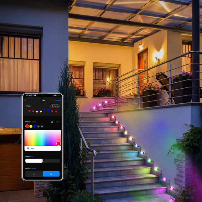 Smart Permanent Outdoor Lights Waterproof, 50FT 48LEDs Eaves Lights APP & Remote Control, Color Changing Outdoor Lights with DIY Modes for Party Holiday Christmas, Work with Alexa, Google Assistant
