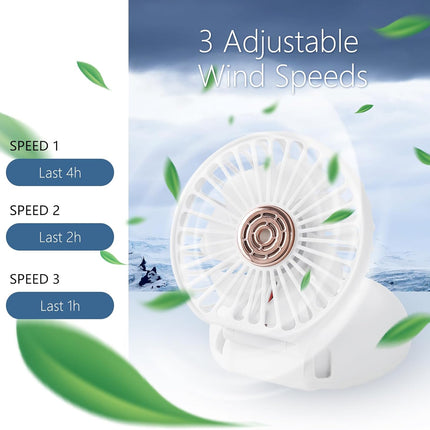 3 In 1 MultiFunction Fan, Portable Handheld Fan, Neck Fan, Mini Desk Fan, 1200Mah UltraLong Battery Life, UltraQuiet, 3Speed Wind