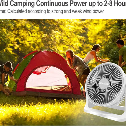 12V Electric Car Cooling Fan 360° Rotatable Dual Heads Air Circulator Fan Manual Rotation 2 Speed. White