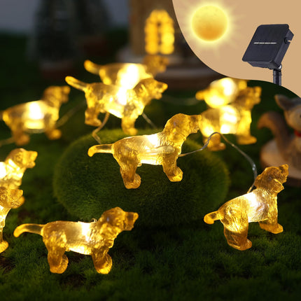 Solar String Lights Labrador Outdoor Waterproof Decorative Lights Dog Fairy Solar Lights for Outside Garden Décor Balcony Patio Thanksgiving Christmas Fairy Lights 40LED 14ft