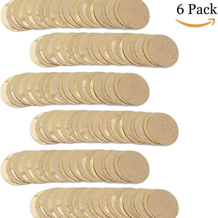 6 Pcs Glitter Champagne Gold Paper Circle Dots Garland Party Hanging Bunting Birthday Party Decorations Engagement Party Bridal Shower Wedding Baby Shower Christmas Supplies Photo Backdrop (52 Feet)