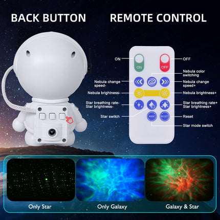 Astronaut Galaxy Projector with Nebula, Star Projector Ceiling LED Lamp with 8 Modes Astronaut Starry Night Light with Remote for Kids Adults for Bedroom Christmas, Birthdays, Valentine's Day