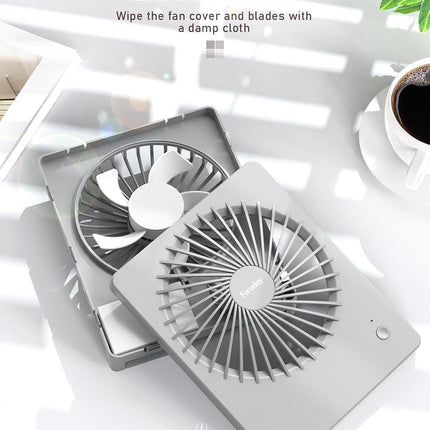 Small Table Fans Rechargeable Portable 180°Tilt Folding Desk Fans Battery Operated Personal Fan Ultra Quiet For Home Bedroom