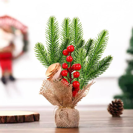 50 Pcs Artificial Pine Branches 11.4" Christmas Pine Branches Fake Christmas Greenery Plants Faux Evergreen Branches Pine Needles DIY Accessories for Christmas Tree Wreath Garland Home Office Decor