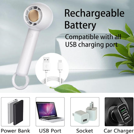 Portable Fan For Travel, Mini Handheld Fan Rechargeable, Personal Lash Fan For Women Makeup With 2Speeds 810 Hours Operated