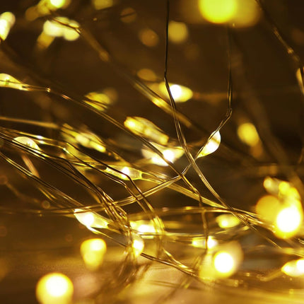 Blingstar Fairy Lights USB Powered Christmas Lights 2 Pack 33 Ft 100 LED String Lights Mini Fairy String Lights for Bedroom Christmas Tree Camping Decoration, Warm White