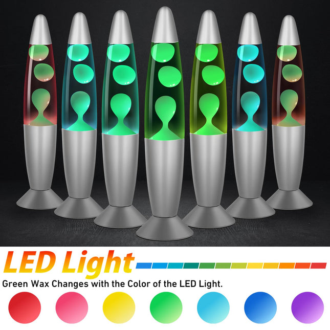 LED Green Liquid Motion Lamp: Color Changing Night Light for Kids Adults, 13" Small Table Lamps for Home Bedroom Decor, Christmas Lights Indoor Decorations, Birthday s for Boys Girls