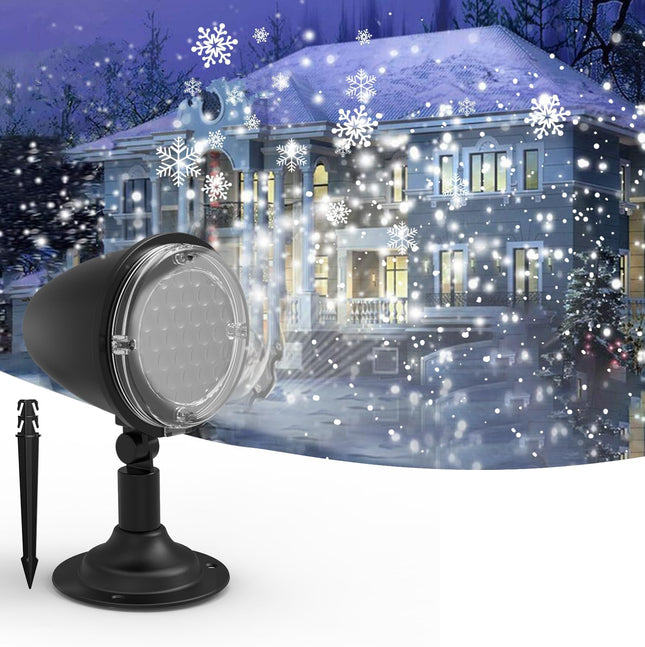 Christmas Snowfall Projector Lights,FLEVO Outdoor LED Projector Lights,IP65 Waterproof Snowfall Projector Lights,Christmas Decorations Lighting for Indoor Xmas Holiday Party Wedding Garden Patio