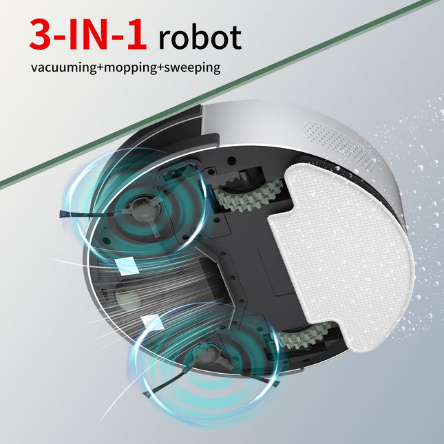 Robot Vacuum And Mop Combo, Wifi Connectivity, Personalized Cleaning Recommendations, Compatible With Alexaapp, Ideal For Pet Hair, Carpets, And Hard Floors, Selfcharging, K5B
