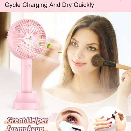 Handheld Fan Mini Fan,Small Personal Portable Fan, Usb Desk Fan,Rechargeable Eyelash Fan For Makeup,813Hours Operated Small Makeu