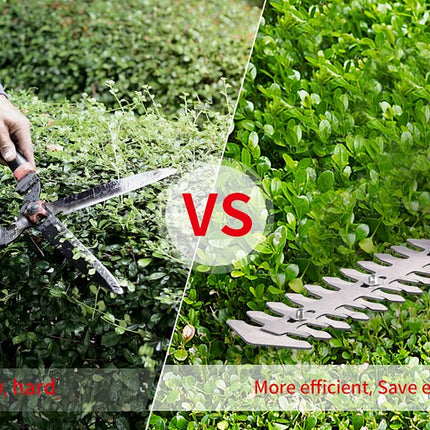 PULITUO 12V Cordless Handheld Grass Shear and Shrub Trimmer, 2-in-1 Hedge Trimmer That Comes with 2 PCS 2.0Ah Li-Ion Batteries and a Fast Charger Included.