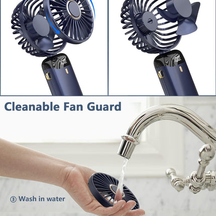 Mini Handheld Fan, Usb Desk Fan, Small Personal Portable Table Fan 5 Speed With Usb Rechargeable Battery Operated Cooling Folding