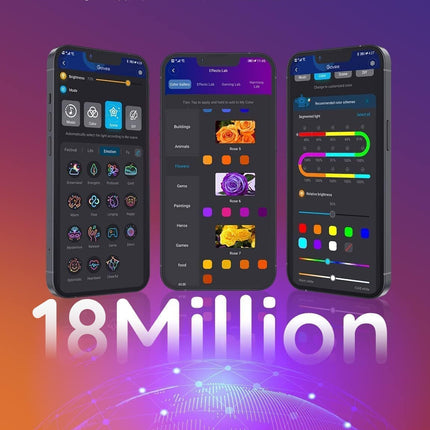 Govee 65.6ft RGBIC LED Strip Lights, Color Changing LED Strips, App Control via Bluetooth, Smart Segmented Control, Multiple Scenes, Enhanced Music Sync LED Lights for Bedroom, Christmas (2 X 32.8ft)