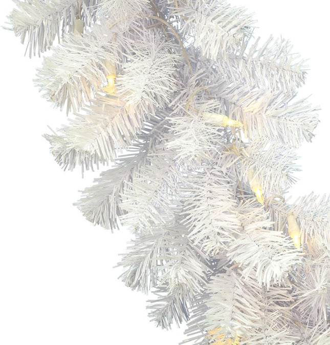Vickerman 9' Crystal White Spruce Artificial Christmas Garland - Unlit - Faux Spruce Christmas Garland - Seasonal Indoor Home Decor - Reliable and Durable
