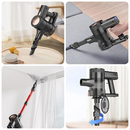 25Kpa Cordless Vacuum Cleaner, Lightweight Stick Cordless Vacuum Cleaner With Detachable Battery, Rechargeable Cleaner For Home Pet Hair Hard Floors Carpets, Max 50 Min Runtime V301