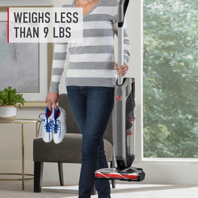 Hoover Onepwr Evolve Pet Cordless Small Upright Vacuum Cleaner, Lightweight Stick Vac, For Carpet And Hard Floor, Bh53422V, Black