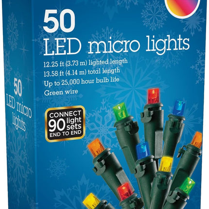 SYLVANIA 50 Lt Micro Set LED Lights, Multi