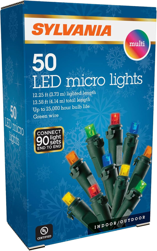 SYLVANIA 50 Lt Micro Set LED Lights, Multi