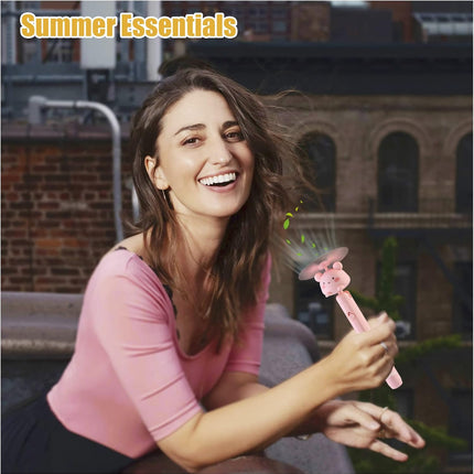 Mini Portable Fan, Personal Mini Handheld Fan, Replaceable Battery Small Pocket Fan, Adorable Cartoon Little Fan For Travel