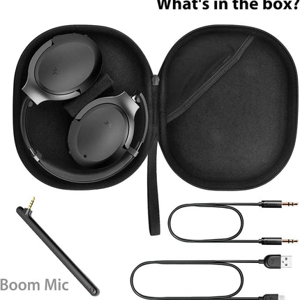 Avantree Aria Pro aptX-HD Bluetooth 5.0 Active Noise Cancelling Headphones with Boom Microphone for Music & Calls, SSD Option, Low Latency Over Ear Wireless & Wired Headset for Phone Computer Laptop