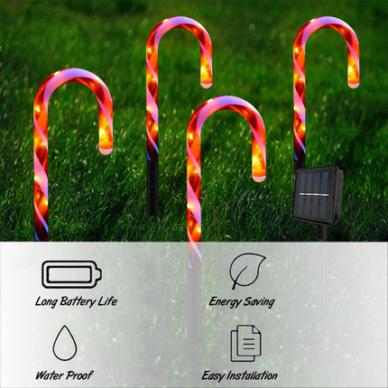 21Inch Christmas Decorations Candy Lights,10 Pack Candy Cane Lights Outdoor Pathway, Candy Cane Christmas Decorations,LED Yard Lawn Pathway Lights,Christmas Outdoor Decoration Lights UL588