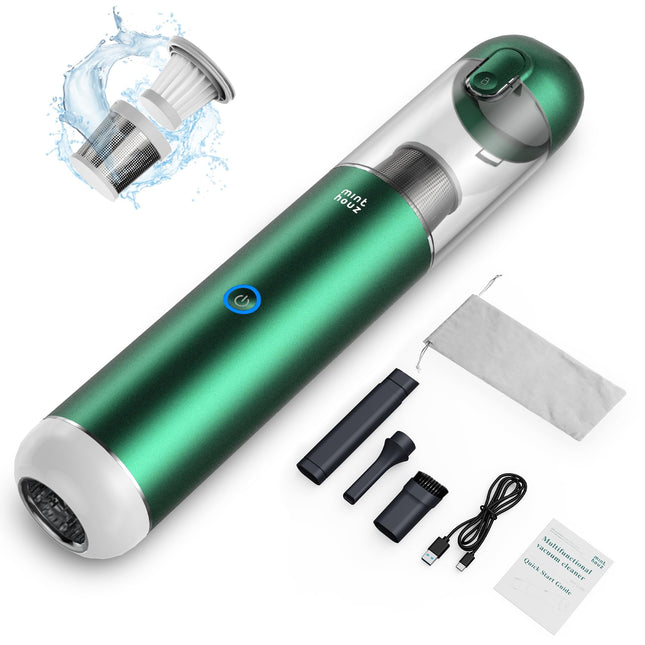 Minthouz 17000Pa Handheld Vacuum 120W Rechargeable Cordless Car Vacuum Cleaner With Ledsos Light For Car Home Keyboard