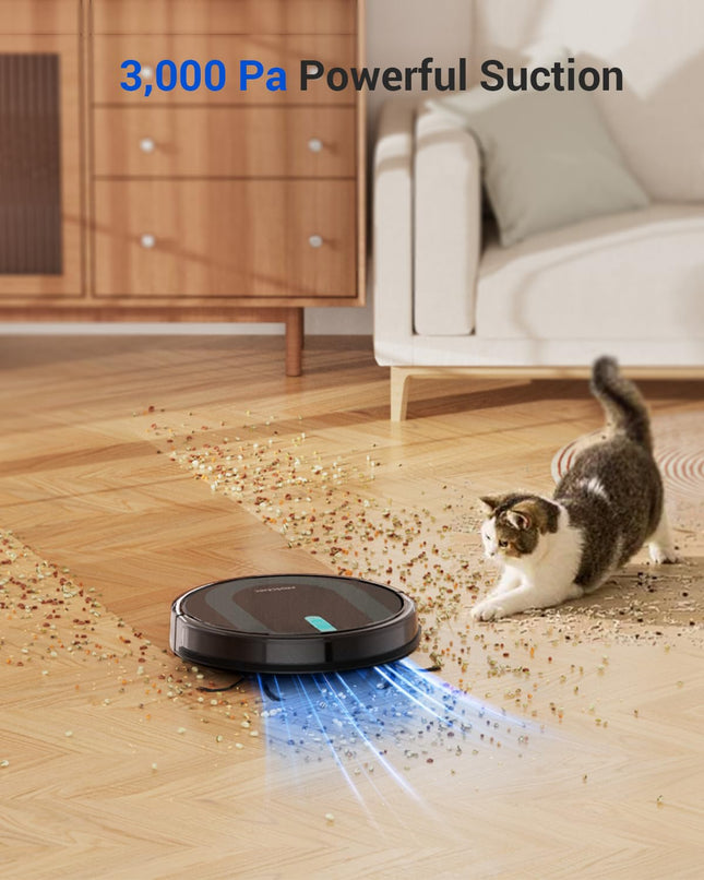 Proscenic 850T Wifi Robot Vacuum And Mop With Gyro Navigation, Boundary Strip, Selfcharging For Hard Floors And Carpets
