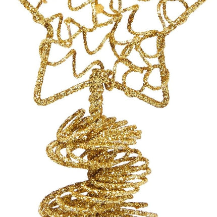 2 Pack Small Gold Christmas Tree Decorations for Table Top Holiday Decor (3 x 10.5 Inches)