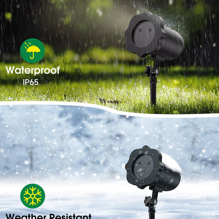 Christmas Projector Lights Outdoor, LED Christmas Lights, IP65 Waterproof Outdoor Christmas Decorations Lighting for Indoor Xmas Holiday Party Wedding Garden Patio