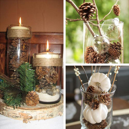 Winlyn 30 Pcs Christmas Hanging Real Preserved Pine Cones Ornaments 2"-3" Tall Christmas Tree Hanging Pinecone Ornaments