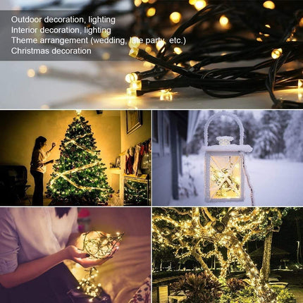 FULLBELL String Lights Fairy Lights Black String Lights 33ft 100 LED Memory Controller, Extendable String Lights for Indoor Outdoor (Warm White)