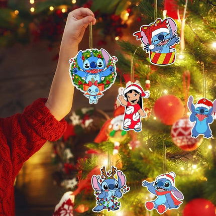 16PCS Christmas Tree Ornaments Decorations Christmas Hanging Ornaments Small Christmas Hanging Ornament for Xmas Tree Party Home Decorations