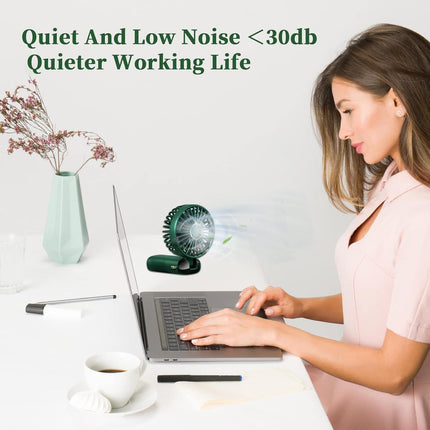 Mini Handheld Fan，Foldable Personal Portable Fan With 5 Speeds，4000Mah Battery Operated Usb Rechargeable Fan, Small Desk Fan Work
