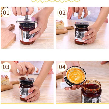 MIGORA Bottle Cap Opener Stainless Steel Adjustable Lids Off Jar Opener Labor-Saving Screw Can Opener for Kitchen Gadget Can Opener Adjustable Jar Cap Opener (Multicolor) 1 Pcs