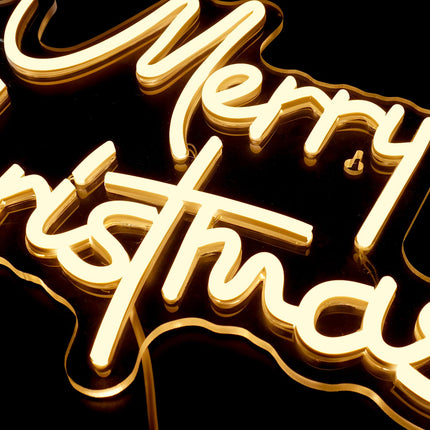 Merry Christmas Neon Sign Christmas LED Sign Light with Acrylic Board,Dimmable Switch Neon Sign,Art Wall Decorative Night Light for Indoor Party Kids Bedroom Wedding Bar Pub Club Christmas Decor
