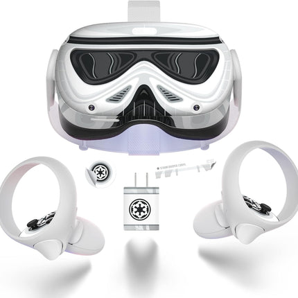 Star Storm Helmet Troop Skin Wrap Decal for Oculus Quest 2 Vinyl and Easy to Apply - Detailed Video Instructions, White