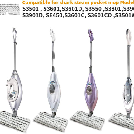 2Pcs Steam Mop Steam Cleaner Pads Pro For Shark Professional Steam Pocket Mop S3501 S3601 S3601D S3550 S3801 S3901 S3901D Se450 Steamer Pads Floor Cleaning Pads Washable