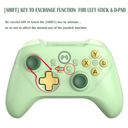 Asura 2 Pro PC Gaming Controllers 2.4G Wireless Dual Vibrate Gamepad Joystick For Windows 7 8 10 11 Android TV Steam Simulater,Mechanical Keys/Hall Effect Trigger (Avocado)
