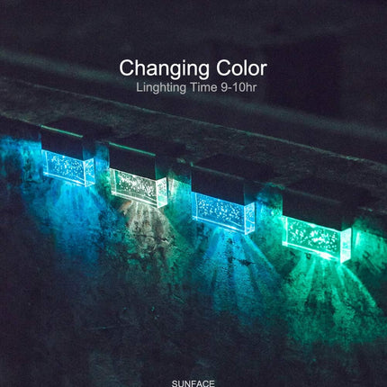 Solar Deck Lights Outdoor, 2 Modes Led Solar Fence Lights Waterproof, Garden Solar Decorative Step Lights 6Pack