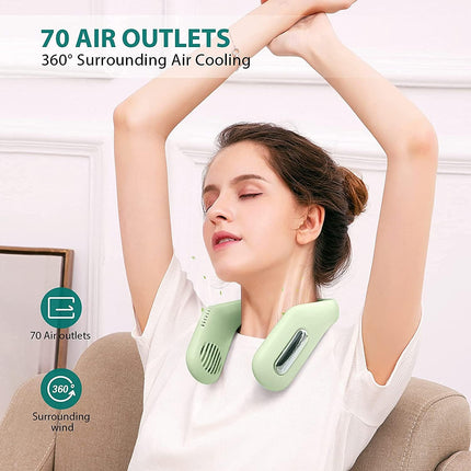Milprox F4 Portable Neck Fan,Rechargeable Hands Free Bladeless Personal Mini Fans,3 Speeds 70 Air Outlet, Adjustment Wearable